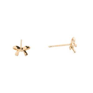 LUCIA MARA Gold Made In Italy 18kt Gold Plated Bow Earrings